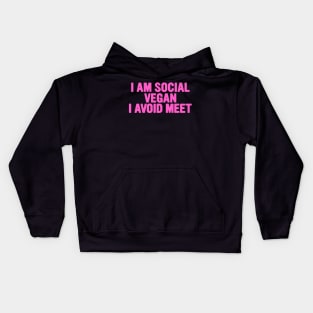 I Am A Social Vegan I Avoid Meet Shirt, Y2K Tee Shirt, Funny Slogan Shirt, 00s Clothing, Boyfriend Girlfriend Gift, Vintage Graphic Tee, Iconic Kids Hoodie